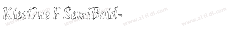 KleeOne F SemiBold字体转换